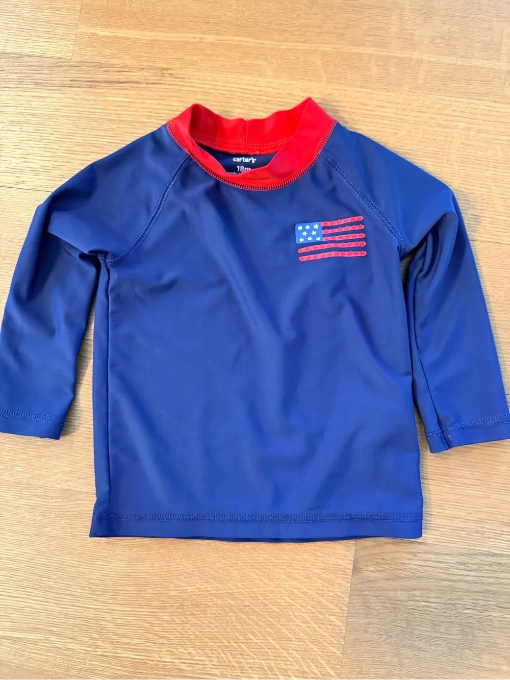 CARTER’S | Navy and Red Kids' Flag Rash Guard Swim Set